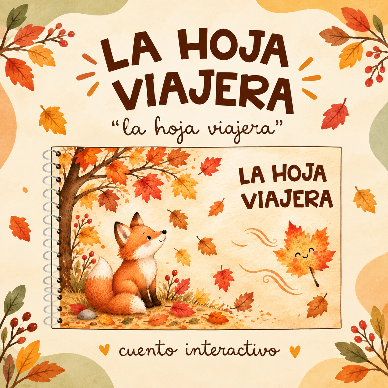 🍂Cuento de otoño: La hoja viajera