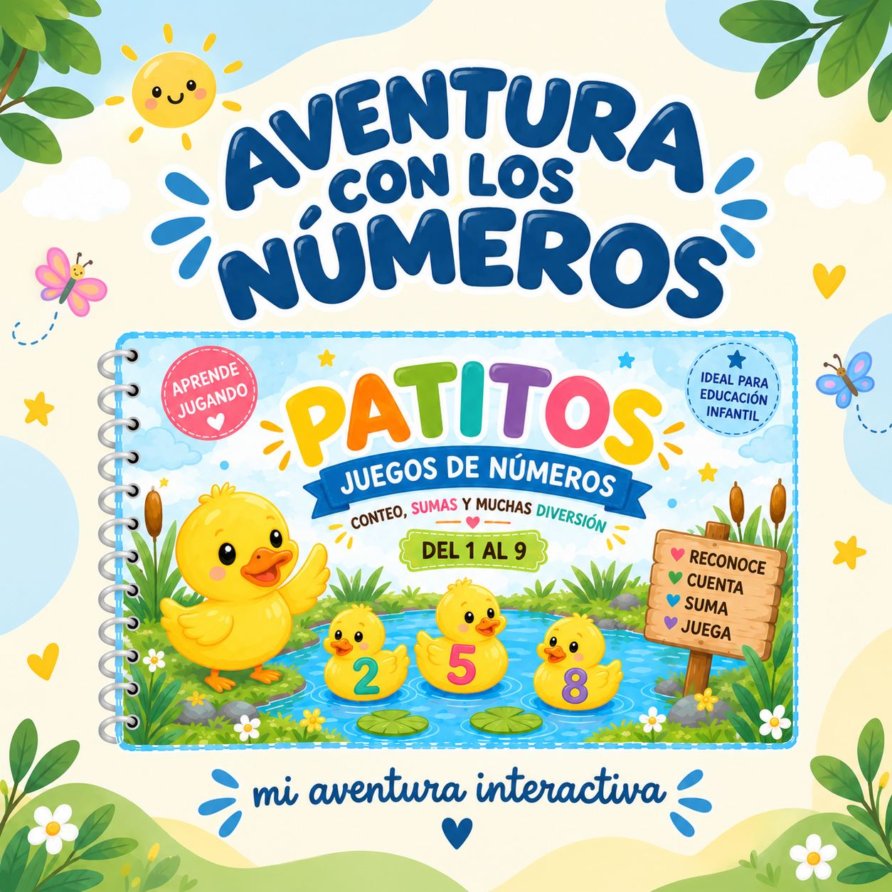Patitos – Juegos de Números del 1 al 9