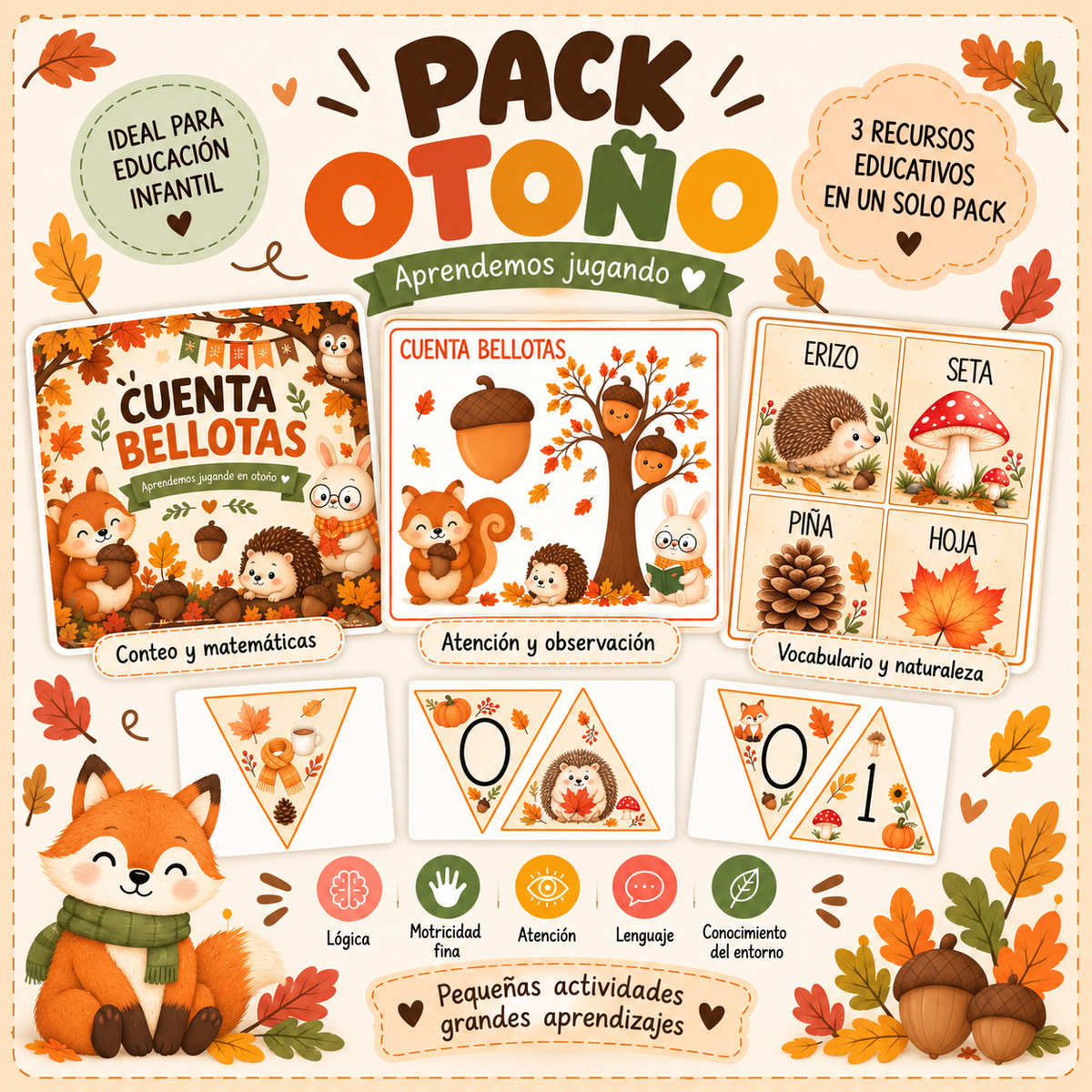 🍂 Pack de Otoño – Aprendemos jugando