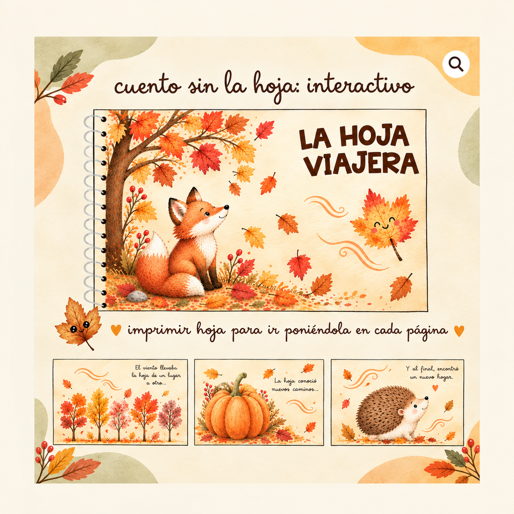🍂Cuento de otoño: La hoja viajera